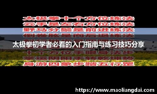 太极拳初学者必看的入门指南与练习技巧分享